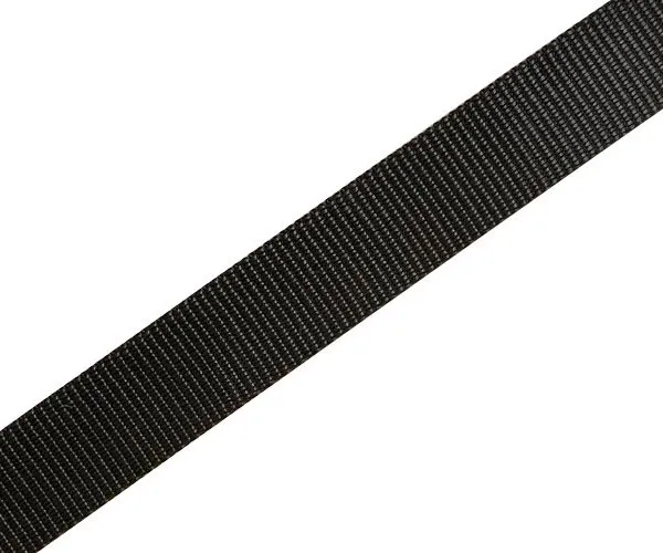 Black 25mm Recycled Plastic Mil-Spec RPET Webbing